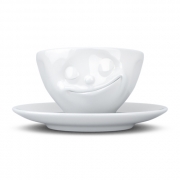 【授权商品】德国原产Fiftyeight Tassen陶瓷卡通表情碗咖啡碗咖啡杯100ml幸福