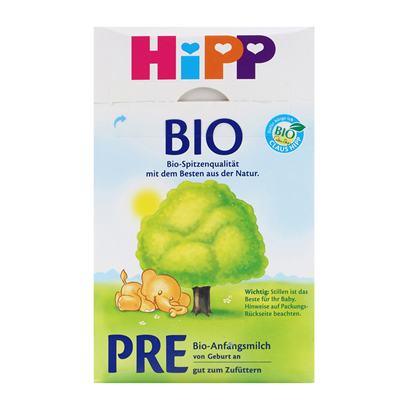 保税区直发 德国HippBio喜宝有机新生儿奶粉Pre段（0-3个月宝宝）600g